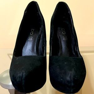 Aldo Black Suede Heels